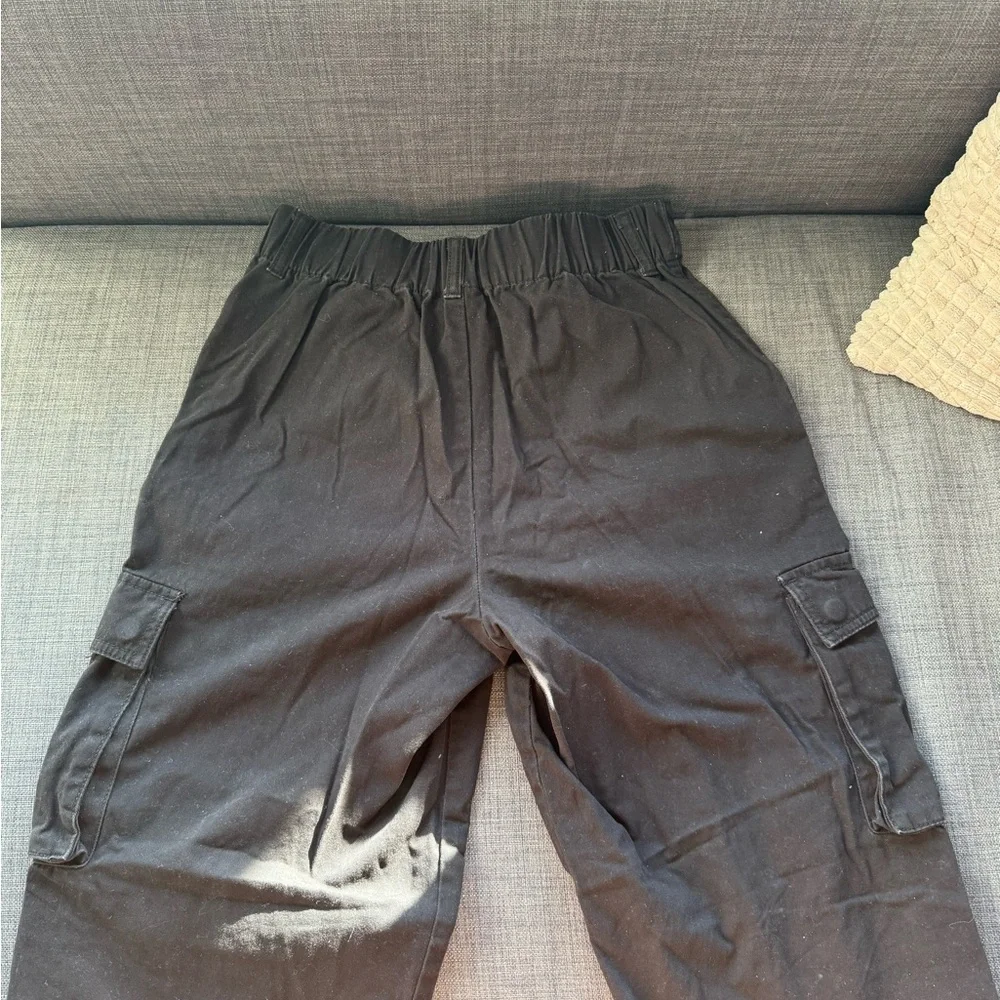 Black Cargo Jogger Pants - Picture 2 of 7